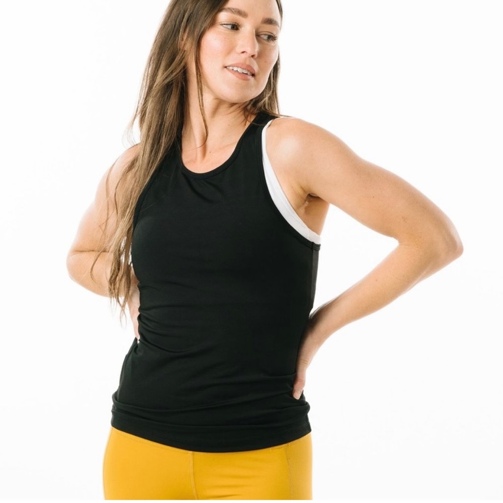 Zyia Black Classic Racer Tank